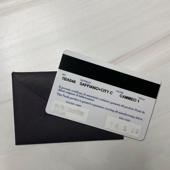 Prada Esplanade Saffiano City Calf Tote Bag Beige Small - Picture 14 of 15